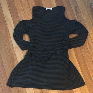 Lush Cut Out Long Sleeve Blouse